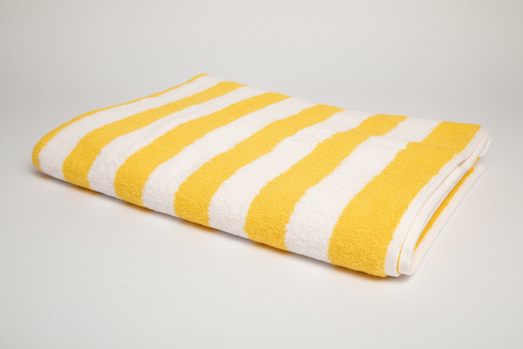 TOALLA PLAYA RAYAS 90X180CM 510G AMARILLO