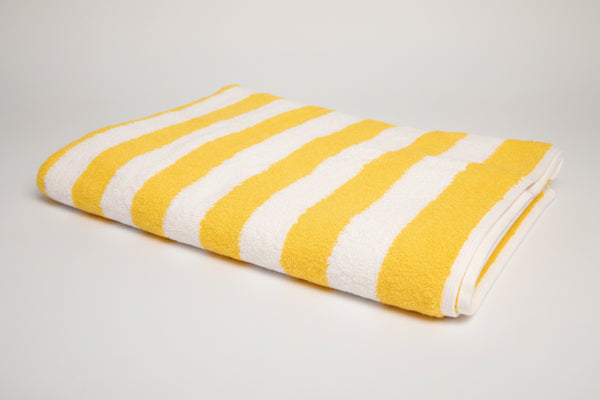 TOALLA PLAYA RAYAS 90X180CM 510G AMARILLO