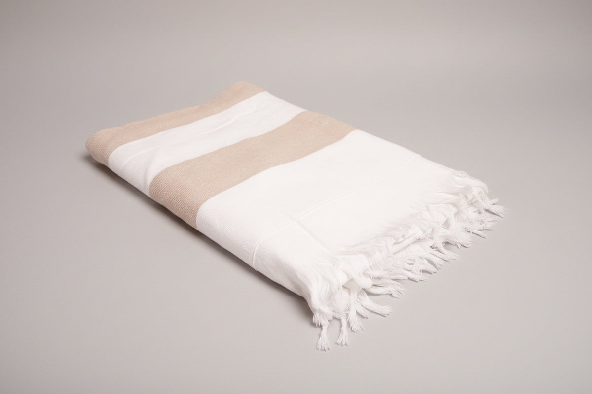 TOALLA TURCA BEIGE 90X180 460G