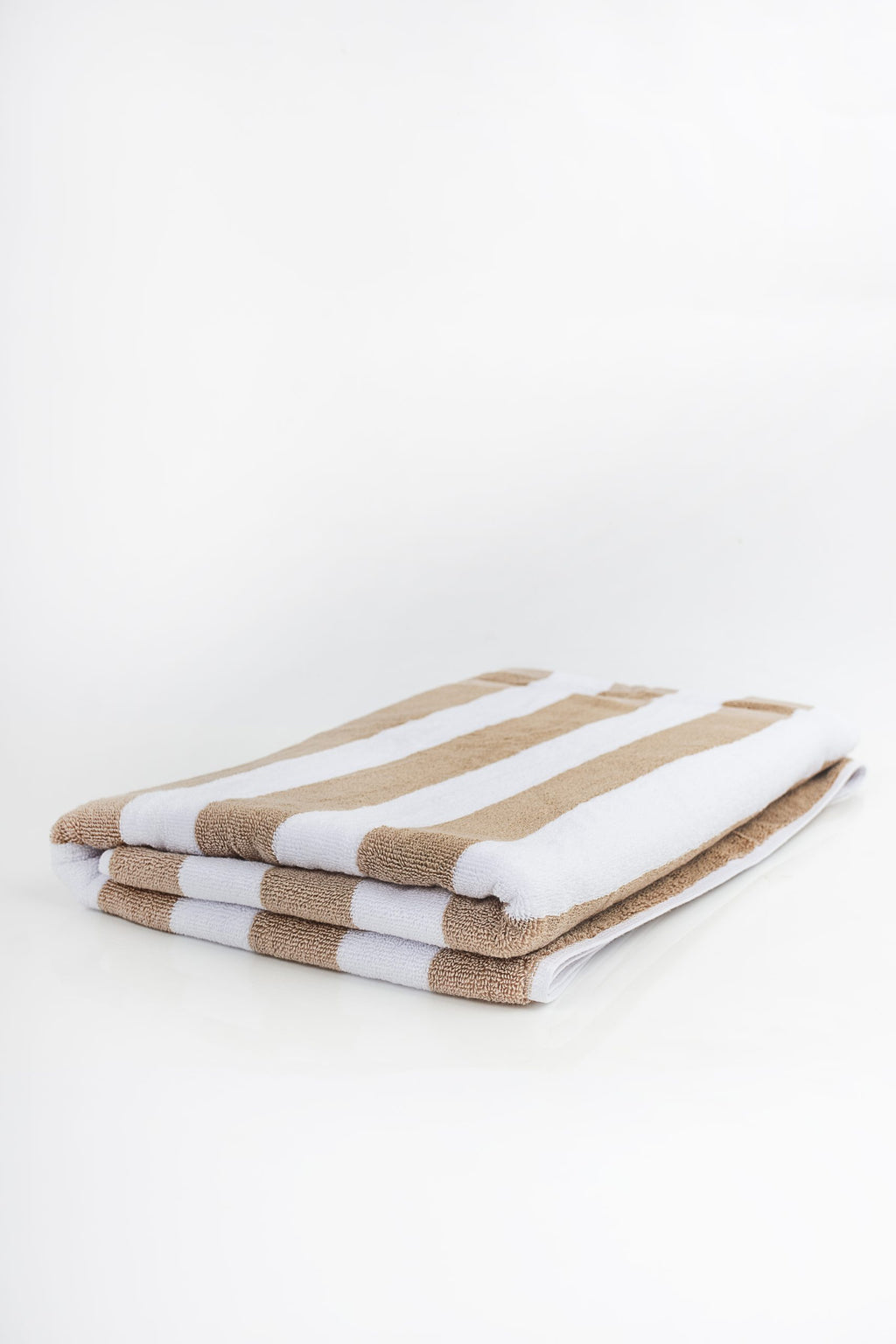 TOALLA PLAYA BEIGE RAYAS 85X175cm | 600gr