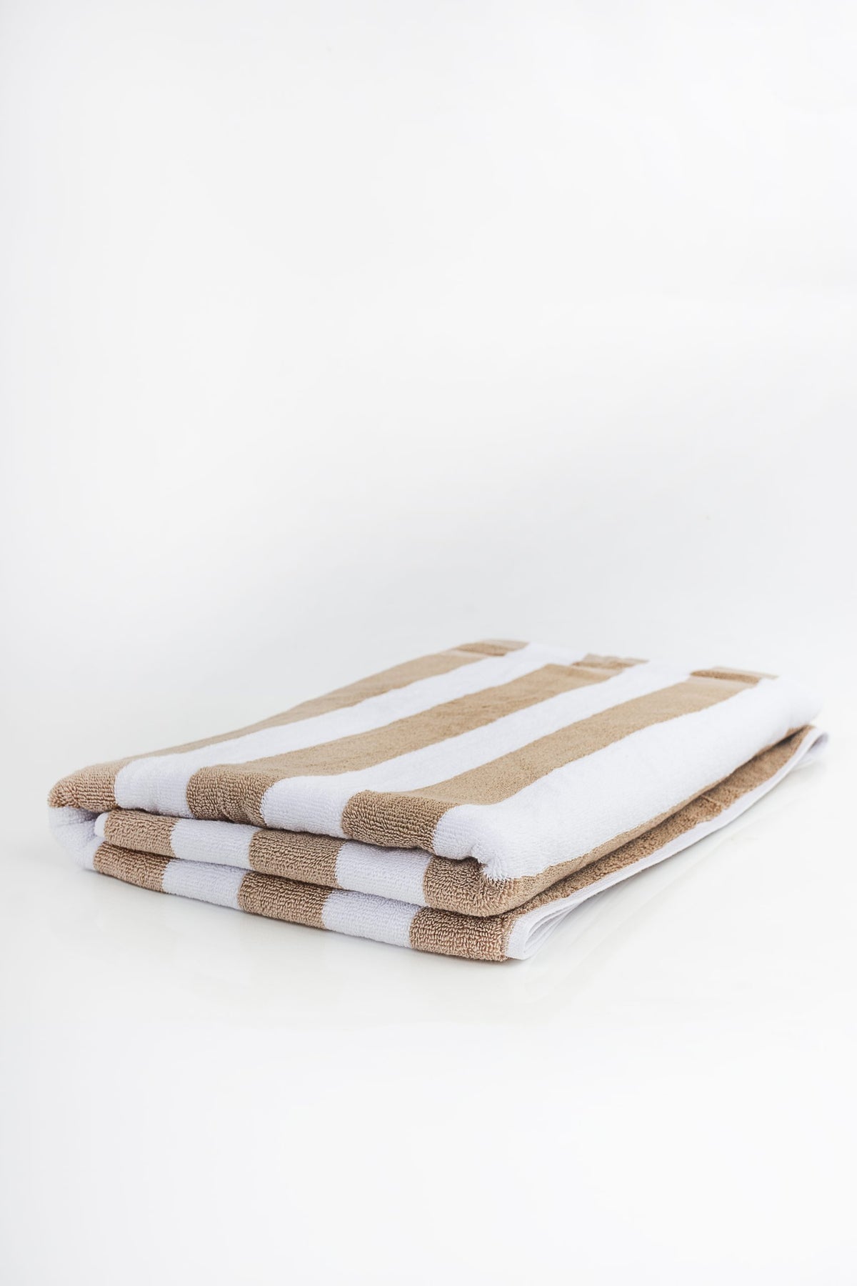 TOALLA PLAYA BEIGE RAYAS 85X175cm | 600gr