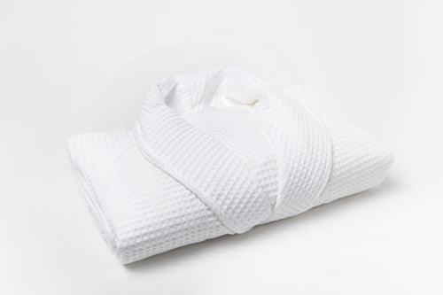 BATA BAÑO TIPO WAFFLE 126CM LARGO BLANCO